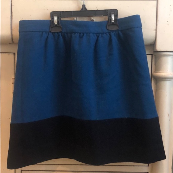 J. Crew Navy Blue Wool Mini Skirt - Picture 2 of 5